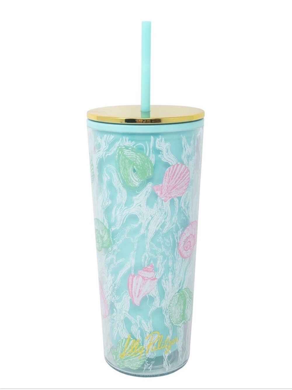 LILLY PULITZER $20 • 24 Oz • Tumbler With Straw, Shelden Pattern • Brand New